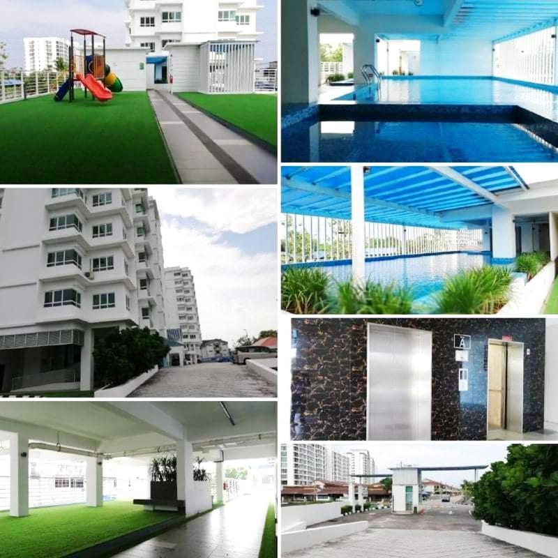 Kaf For Musliim Only With Pool, 3 Bedroom With Aircond, Smartkey Concept, Kids Fun Stay-slideswingtrampoline * Perai